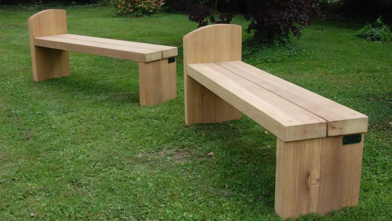Curved Hardwood Benches